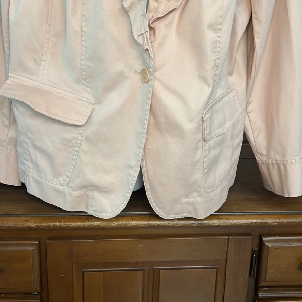 Talbots Ruffled Blazer Blush 20W - Picture 7 of 16